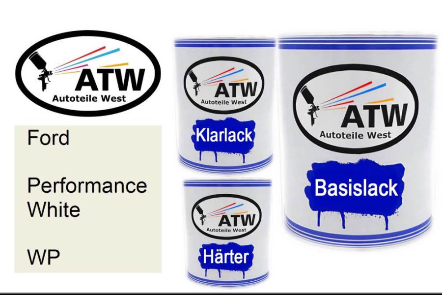 Ford, Performance White, WP: 1L Lackdose + 1L Klarlack + 500ml Härter - Set, von ATW Autoteile West.